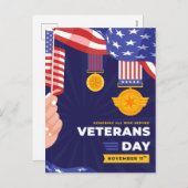 Veteranendag Feestdagenkaart (Voorkant / Achterkant)