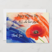 Veteranendag Flat Hartelijk dank Bedankkaart (Voorkant)