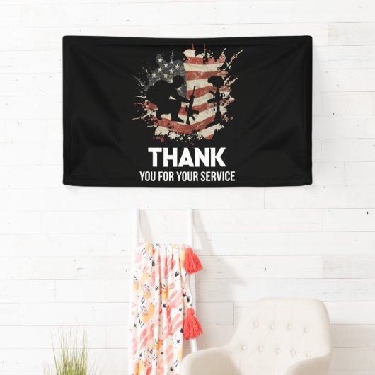 Veteranendag - Hartelijk dank voor uw service Spandoek (Insitu)