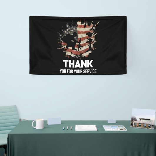 Veteranendag - Hartelijk dank voor uw service Spandoek (Beurs)