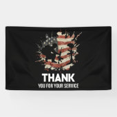 Veteranendag - Hartelijk dank voor uw service Spandoek (Horizontaal)