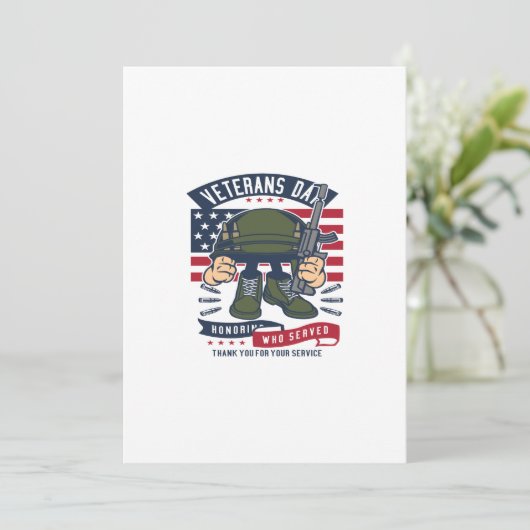 Veteranendag Kaart (Staand voorkant)