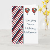 Veteranendag Kaart, rood, wit, blauw met ballonnen Kaart (Gele Bloem)