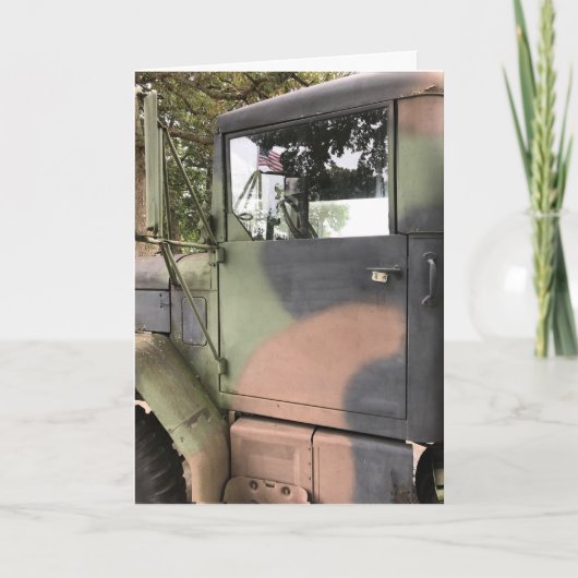 Veteranendag - Kamptruck met vlag Feestdagen Kaart (Voorkant)