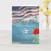 Veteranendag Lest We vergeten vlieger en papaver Kaart (Gele Bloem)