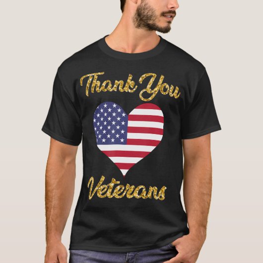 Veteranendag met Amerikaanse vlag voor mannen vade T-shirt (Voorkant)