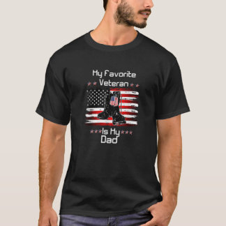 Veteranendag Mijn favoriete veteraan is mijn vader T-shirt