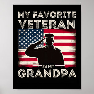 Veteranendag Militaire Mijn favoriete veteraan is Poster