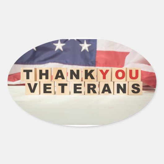 Veteranendag Ovale Sticker (Voorkant)