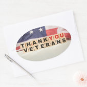 Veteranendag Ovale Sticker (Envelop)