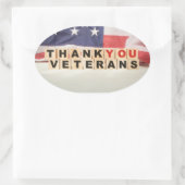Veteranendag Ovale Sticker (Tas)