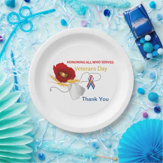 Veteranendag Papieren Bordje (Feest)