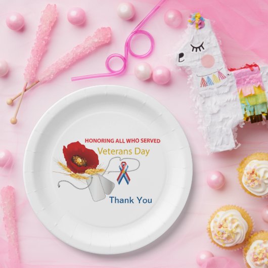 Veteranendag Papieren Bordje (Feest)