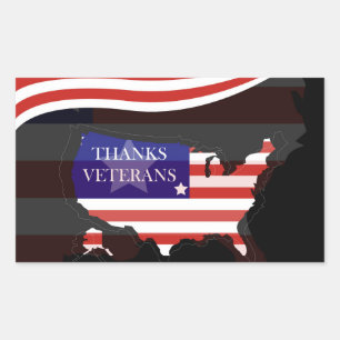 Veteranendag Rechthoekige Sticker