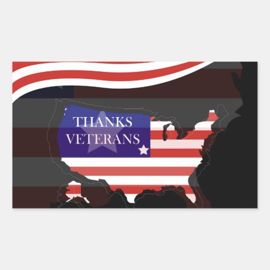 Veteranendag Rechthoekige Sticker (Voorkant)