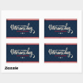 Veteranendag Rechthoekige Sticker (Vel)