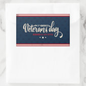 Veteranendag Rechthoekige Sticker (Tas)