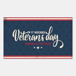 Veteranendag Rechthoekige Sticker