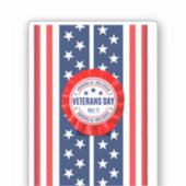 Veteranendag Rosette, op maat gesneden vinylsticke Sticker (Voorkant)