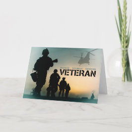 Veteranendag soldaten riflemen aanvallers feestdagen kaart