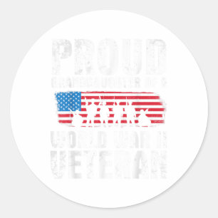 Veteranendag Trotse kleindochter van een Tweede We Ronde Sticker