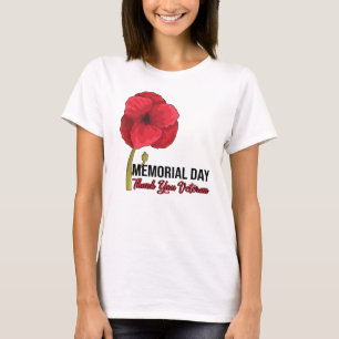 Veteranendag van de papaver t-shirt