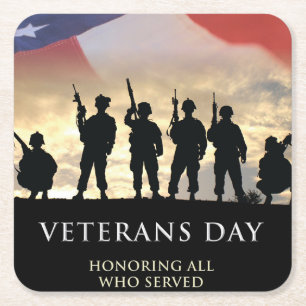 Veteranendag Verenigde Staten Kartonnen Onderzetters