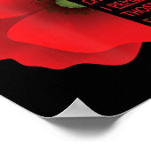 Veteranendag Verenigde Staten Memorial Lest We ver Poster (Hoek)