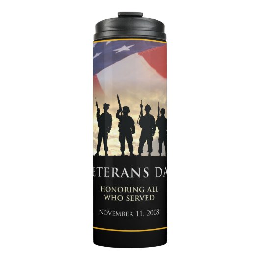 Veteranendag Verenigde Staten Thermal Tumbler Thermosbeker (Voorkant)