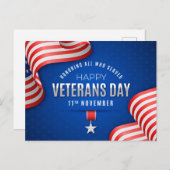 Veteranendag - Vier degenen die dienden Briefkaart (Voorkant / Achterkant)