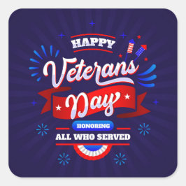 Veteranendag Vierkante Sticker