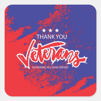 Veteranendag Vierkante Sticker