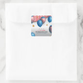 Veteranendag Vierkante Sticker (Tas)