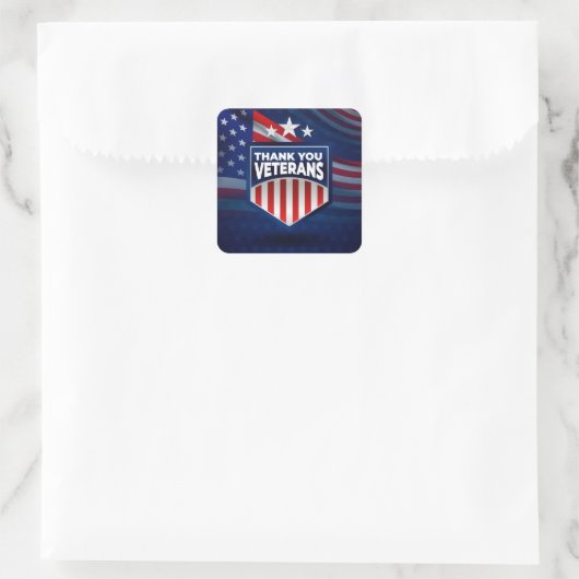 Veteranendag Vierkante Sticker (Tas)