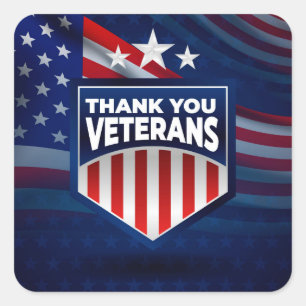 Veteranendag Vierkante Sticker