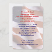 Veteranendagfeestdag, vlag op rood kaart (Achterkant)