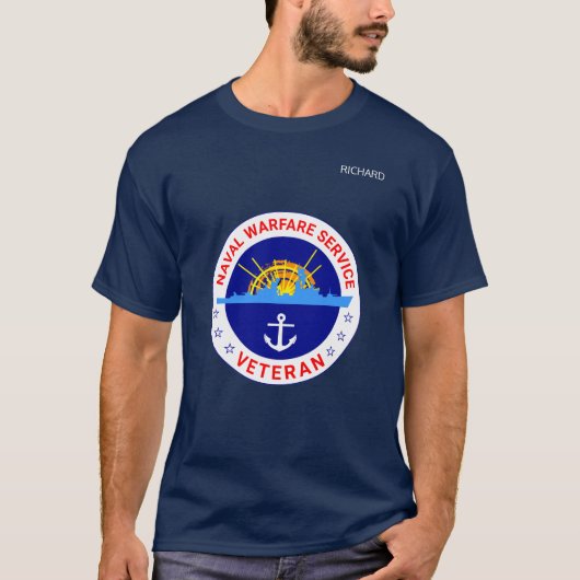 Veteranenelegant voor oorlogsvoering op zee t-shirt (Voorkant)