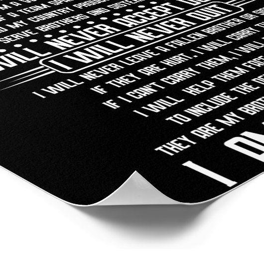 Veteranenkreet Ik ben een veteraan militair onafha Poster (Hoek)