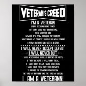 Veteranenkreet Ik ben een veteraan militair onafha Poster (Voorkant)