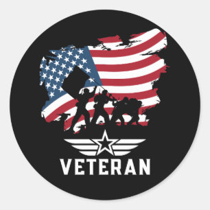 Veteranenleger Ronde Sticker