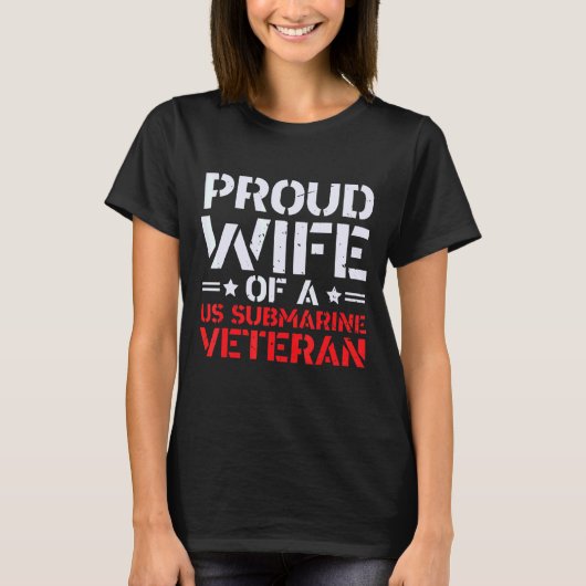 Veteranenpatriottisch onderzeese vrouw t-shirt (Voorkant)