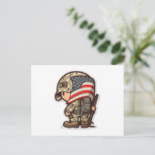 Veteranentrots: eren van onze Amerikaanse legerhel Briefkaart (Staand voorkant)