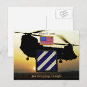 Veteranenveteranen van de derde infanterie Fort St Briefkaart (Voorkant / Achterkant)