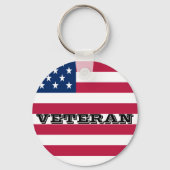 Veteranenveteranen van het Amerikaanse Vlaggenpatr Sleutelhanger (Voorkant)
