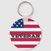 Veteranenveteranen van het Amerikaanse Vlaggenpatr Sleutelhanger (Achterkant)