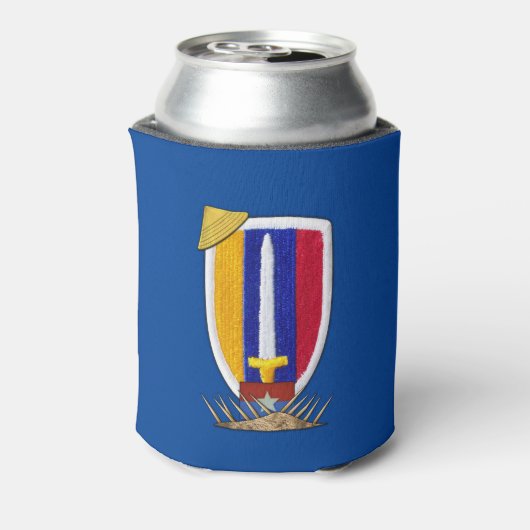 Veteranenveteranen van het leger USARV Vietnam Blikjeskoeler (Blikje Achterkant)