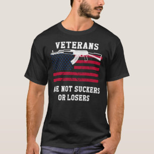 Veteranenveteranen zijn geen sukkels of lossers ui t-shirt