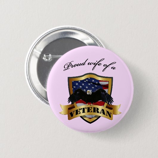 Veteranenvrouw Ronde Button 5,7 Cm (Voorkant /achterkant)