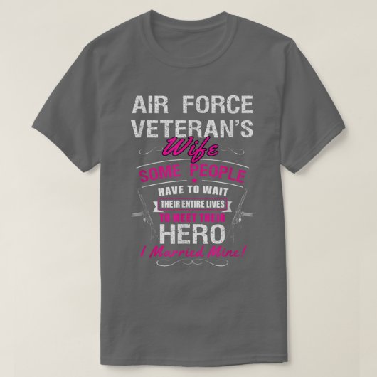 Veteranenvrouw van de luchtmacht t-shirt (Design voorkant)