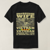 Veteranese militaire vrijheid is een proud vrouw u t-shirt (Design voorkant)